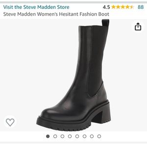 Steve Madden black boots (7.5) never worn